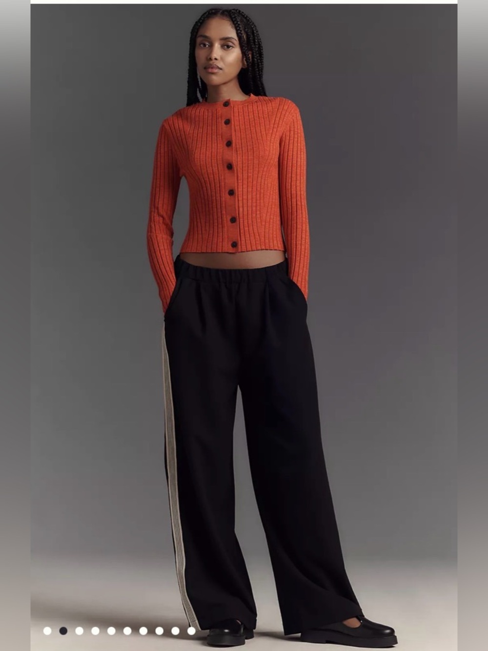 NWT: Anthropologie Maeve pull-on Track Pants- In Brown